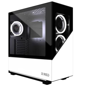BOITIER M.RED ELITE BLANC RAINBOW ARGB MR-007 MT/SANS ALIM/ATX