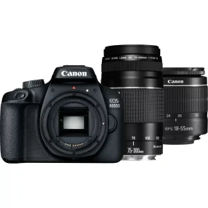 CANON EOS-4000D + 2 OBJECTIFS EF-S 18-55MM & EF 75-300MM