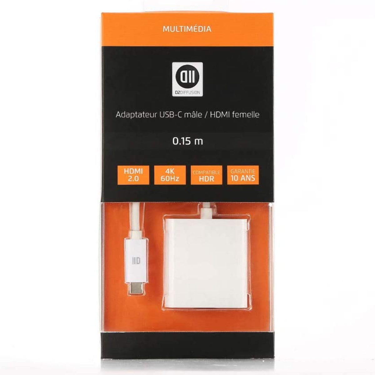D2 – ADAPTATEUR USB-C (M) VERS HDMI (F) 2.0 4K/60HZ – Image 2