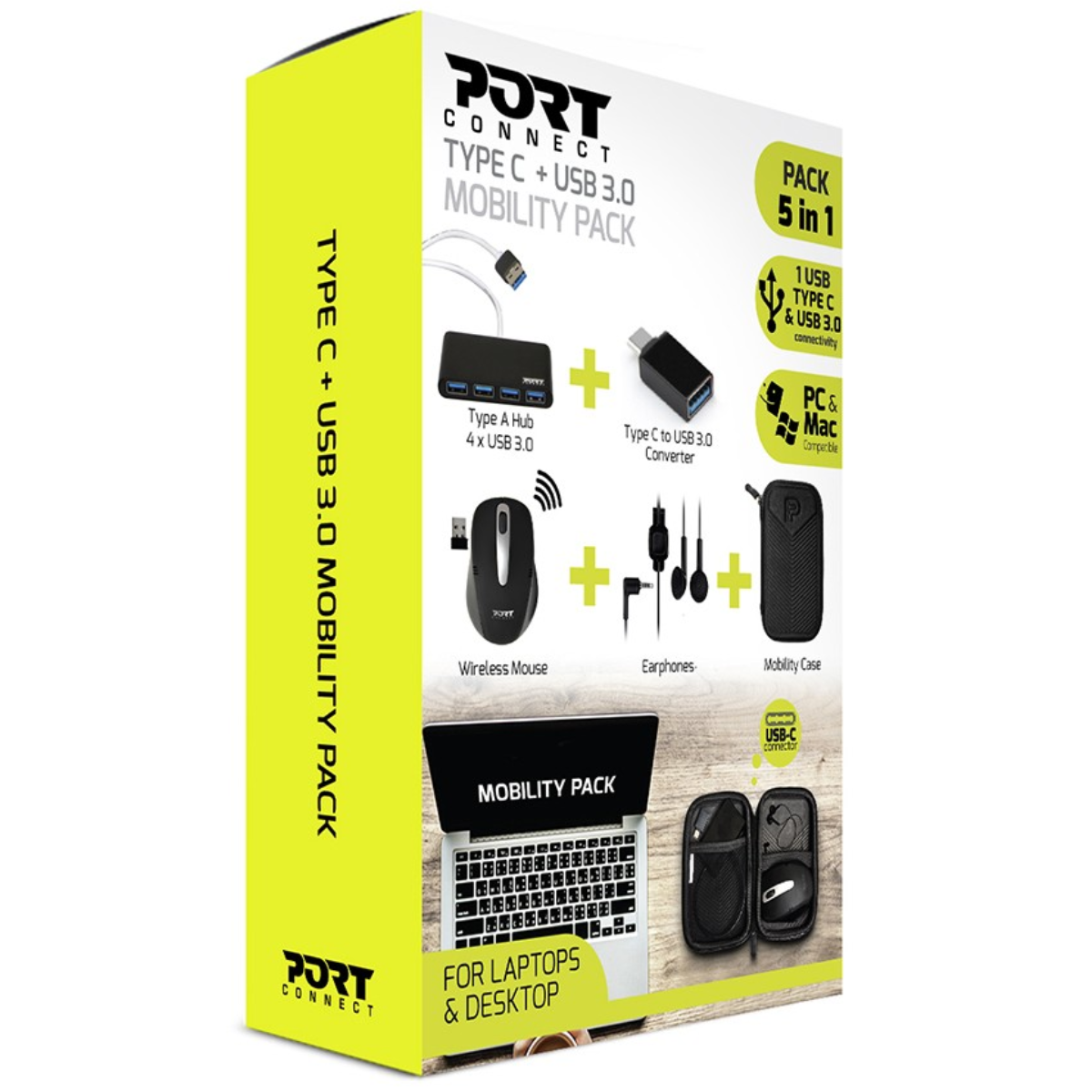 PORT MOBILITY PACK SOURIS/OREILLETTES/HUB 4XUSB3.0/ADAPT – Image 2